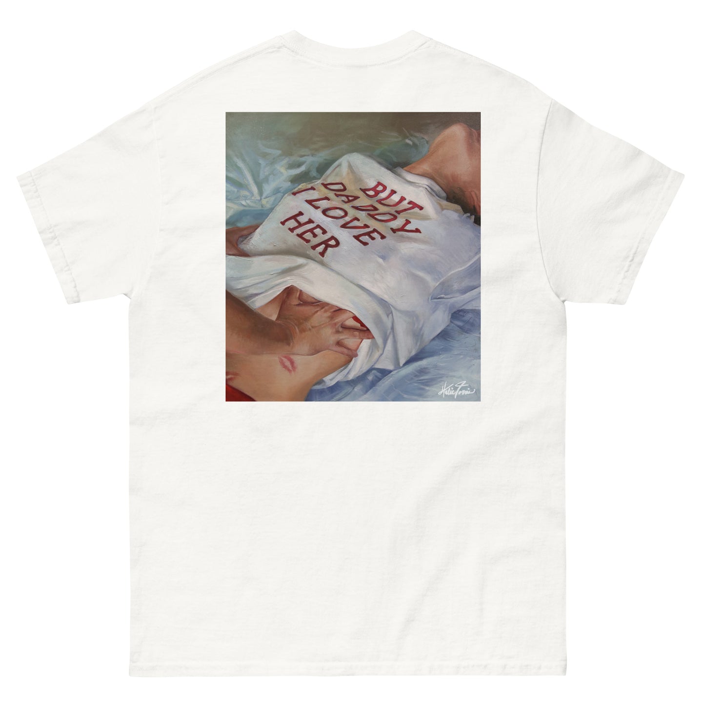 kiss mark / daddy tee with painting on back