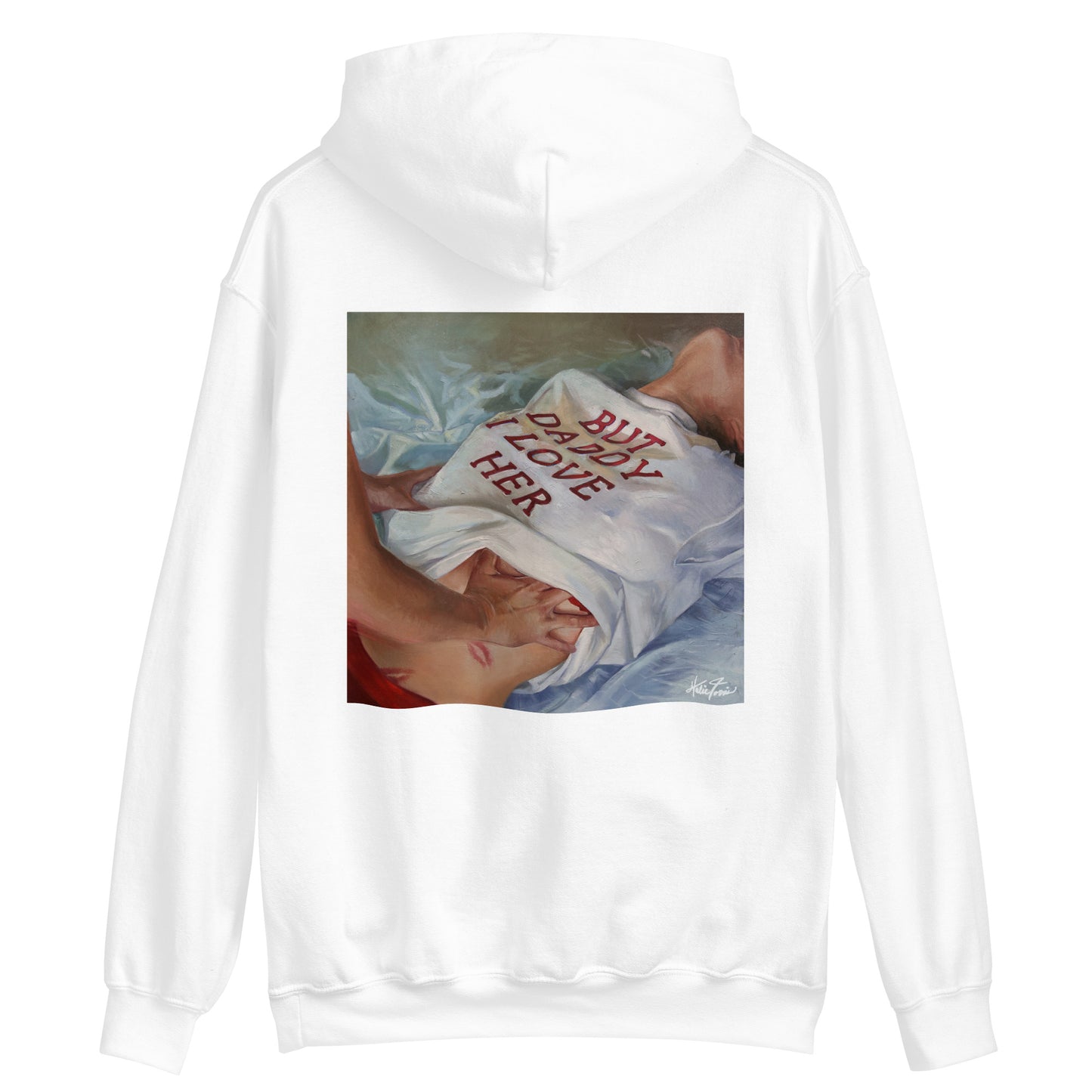 scarlet mark hoodie with painting on back
