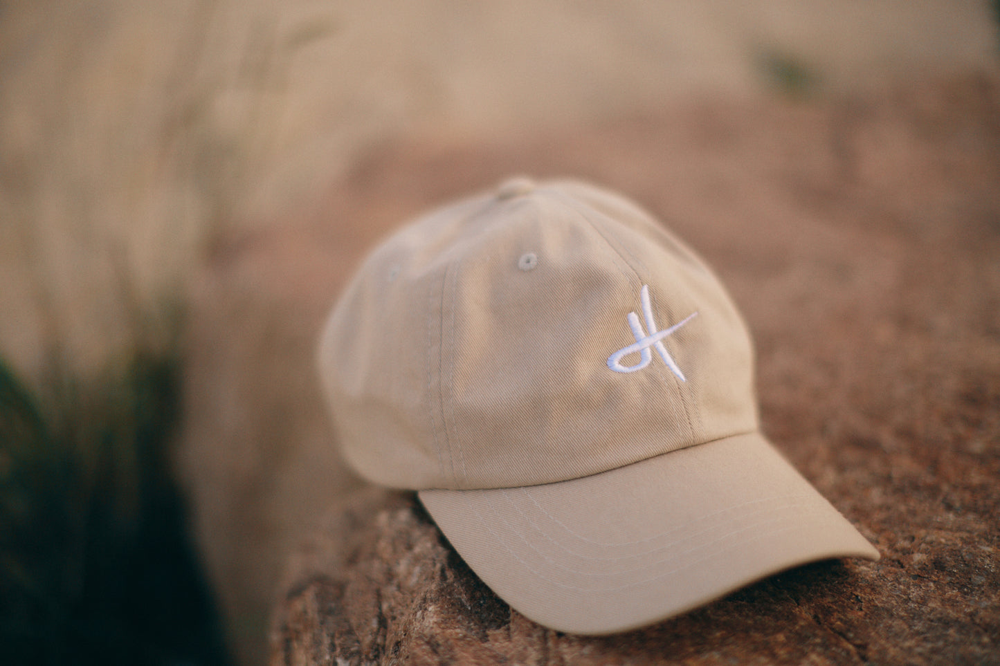 HT embroidered hat - white thread