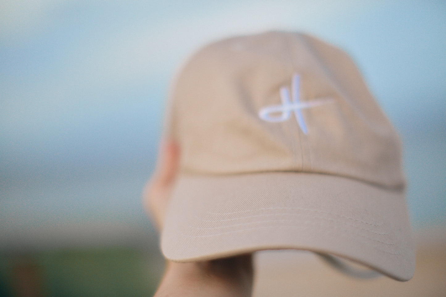 HT embroidered hat - white thread