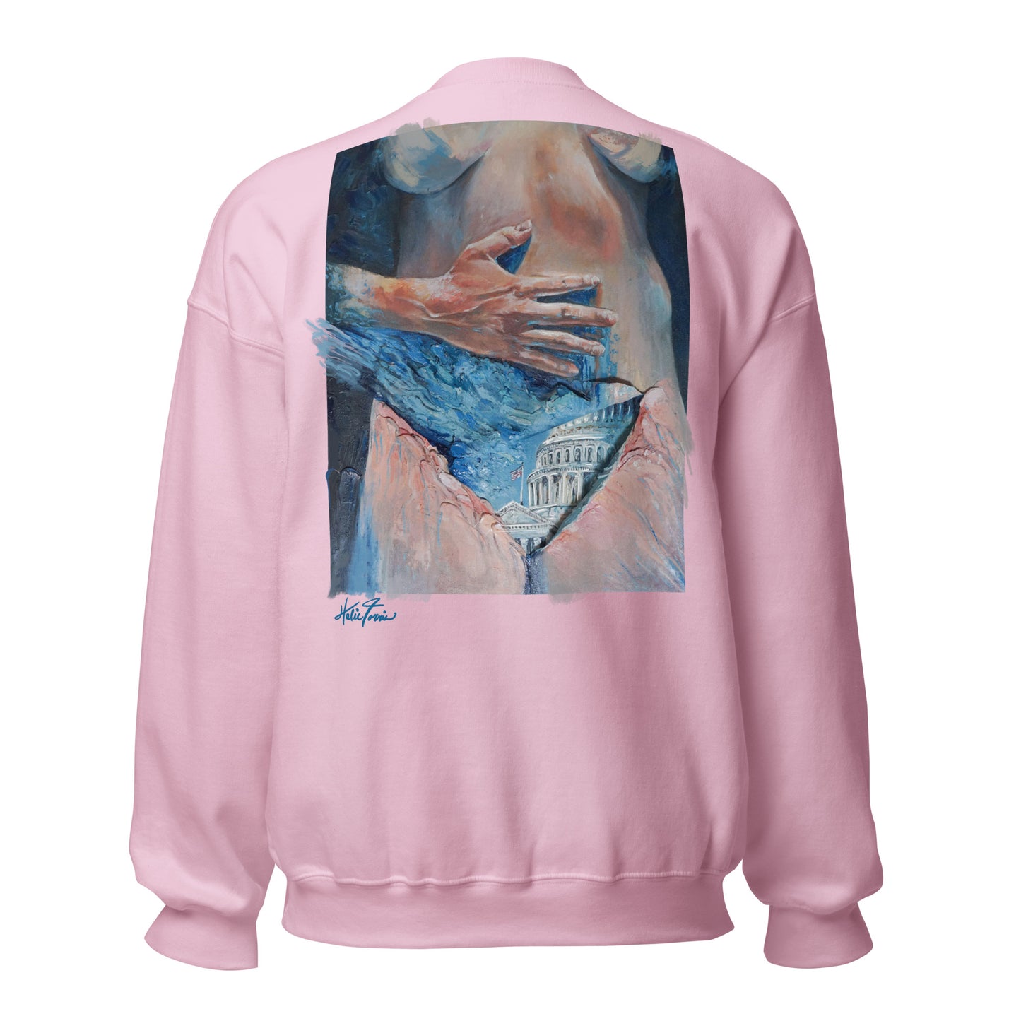 "my choice." embroidered sweatshirt