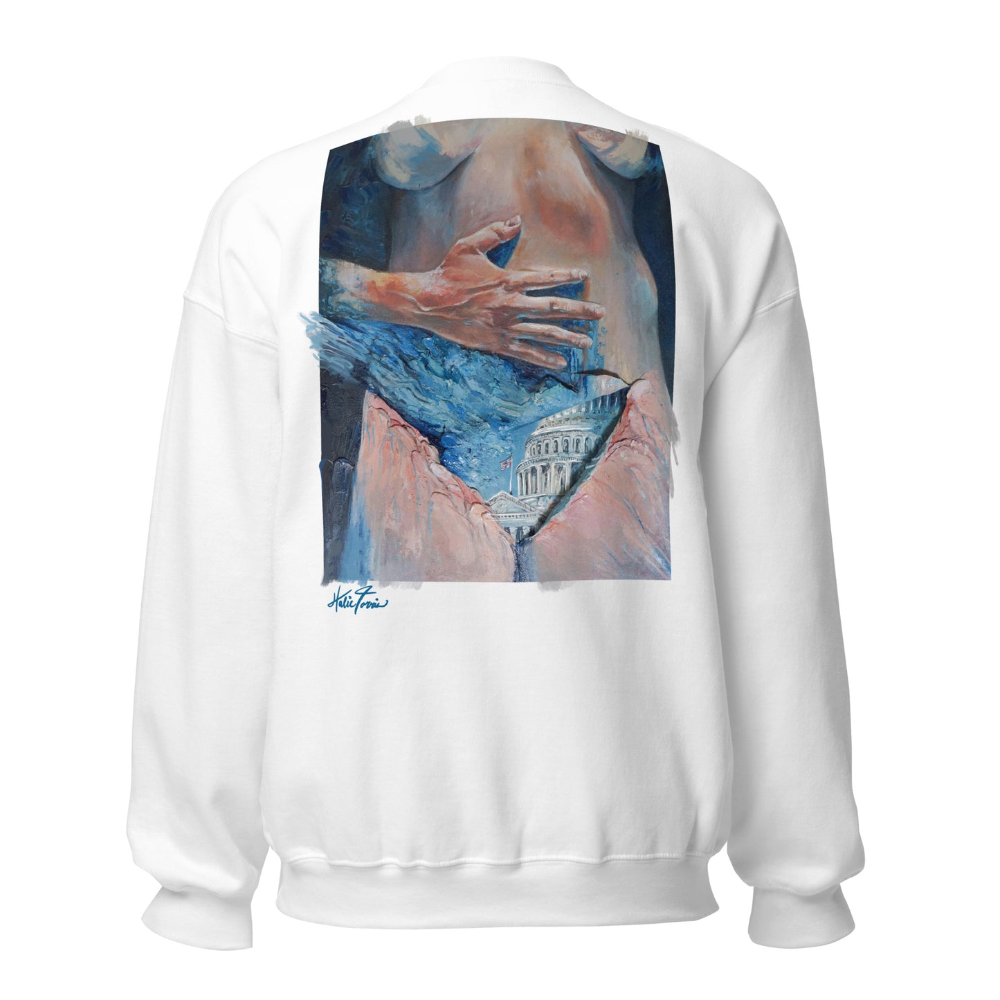 "my choice." embroidered sweatshirt