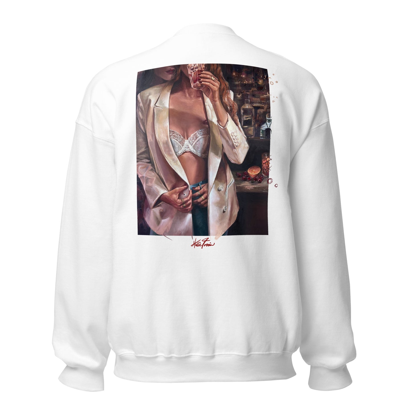 cherry embroidered sweatshirt