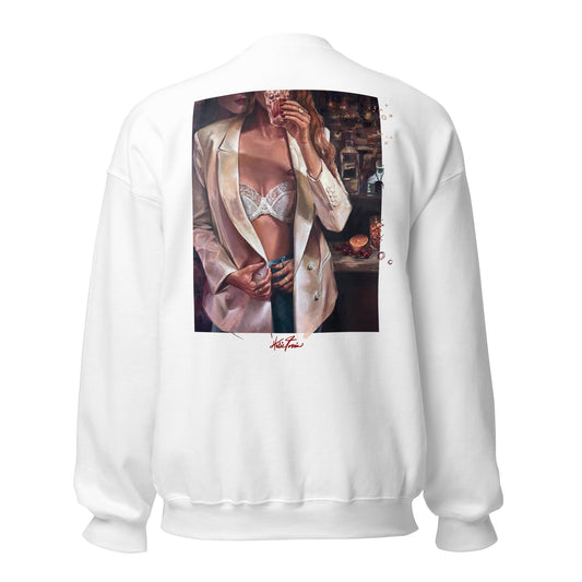 cherry embroidered sweatshirt