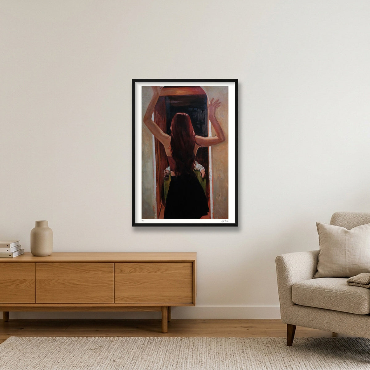 temptress — A1 (59×84cm, 23×33") Black Frame