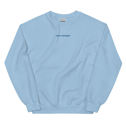 starry midnights embroidered sweatshirt