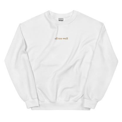 all too well embroidered sweatshirt